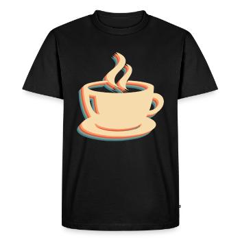 Café Café - T-shirt Premium bio Homme - noir - Devant - Nico (187cm)