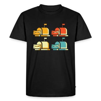 Facteur Facteur - T-shirt Premium bio Homme - noir - Devant - Nico (187cm)