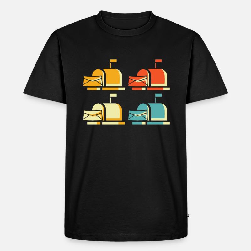 Postbote Briefträger - Männer Premium Bio T-Shirt - Schwarz