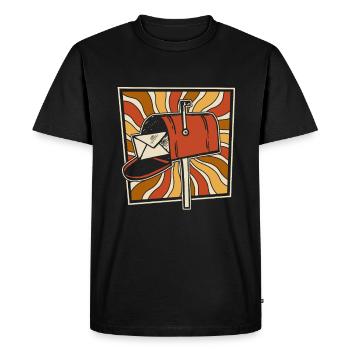 Facteur Facteur - T-shirt Premium bio Homme - noir - Devant - Nico (187cm)