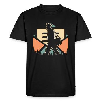 Facteur Facteur - T-shirt Premium bio Homme - noir - Devant - Nico (187cm)