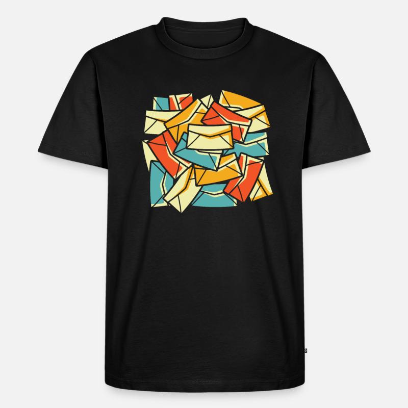 Postbote Briefträger - Männer Premium Bio T-Shirt - Schwarz