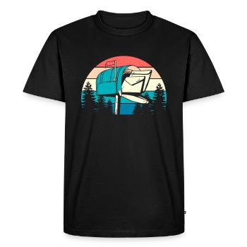 Facteur Facteur - T-shirt Premium bio Homme - noir - Devant - Nico (187cm)
