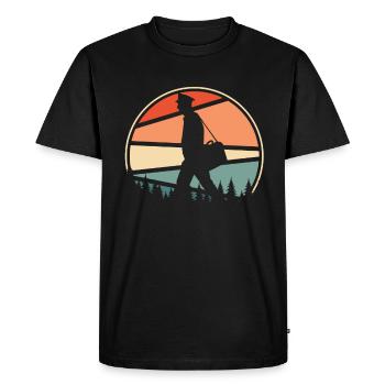 Facteur Facteur - T-shirt Premium bio Homme - noir - Devant - Nico (187cm)