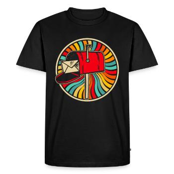 Facteur Facteur - T-shirt Premium bio Homme - noir - Devant - Nico (187cm)