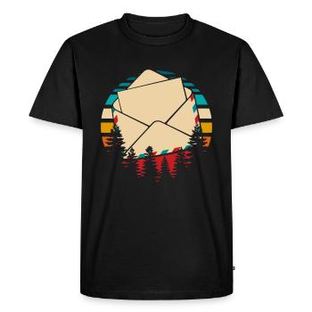 Facteur Facteur - T-shirt Premium bio Homme - noir - Devant - Nico (187cm)