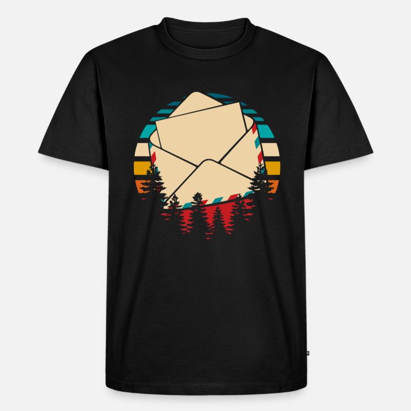 Postbote Briefträger - Männer Premium Bio T-Shirt - Schwarz