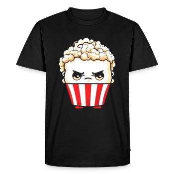 Popcorn Kawaii - Men's Premium Organic T-Shirt - black - Front - Nico (187cm)