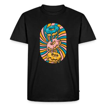 Beignet - T-shirt Premium bio Homme - noir - Devant - Nico (187cm)