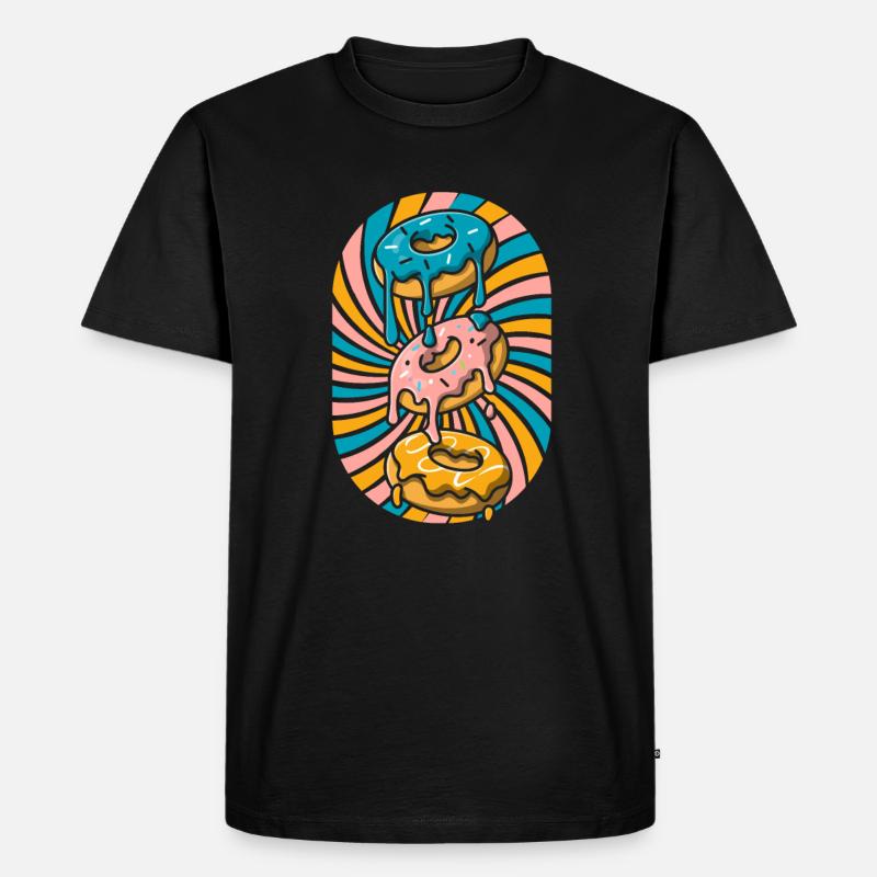 Donut - Männer Premium Bio T-Shirt - Schwarz