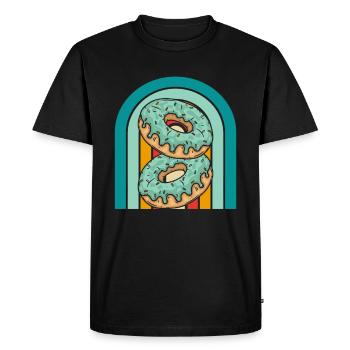 Beignet - T-shirt Premium bio Homme - noir - Devant - Nico (187cm)