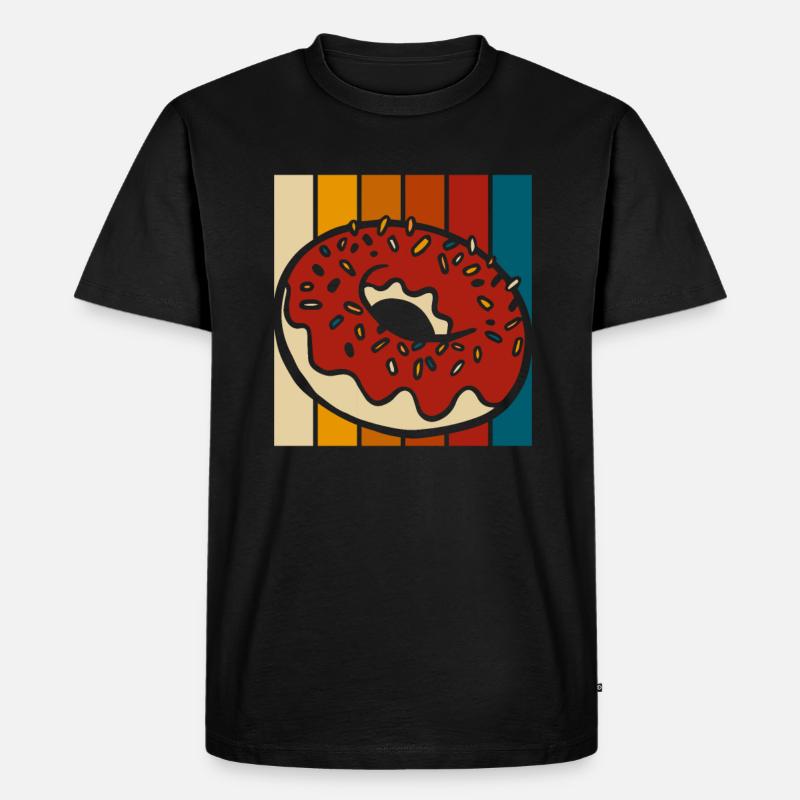 Donut - Männer Premium Bio T-Shirt - Schwarz