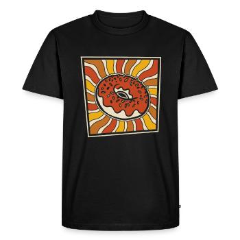 Beignet - T-shirt Premium bio Homme - noir - Devant - Nico (187cm)