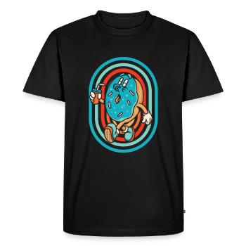 Beignet - T-shirt Premium bio Homme - noir - Devant - Nico (187cm)