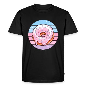 Beignet - T-shirt Premium bio Homme - noir - Devant - Nico (187cm)