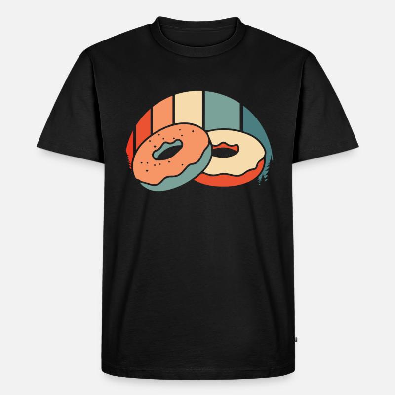 Donut - Männer Premium Bio T-Shirt - Schwarz