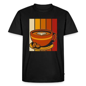 Café Café - T-shirt Premium bio Homme - noir - Devant - Nico (187cm)