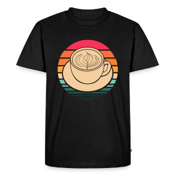 Café Café - T-shirt Premium bio Homme - noir - Devant - Nico (187cm)