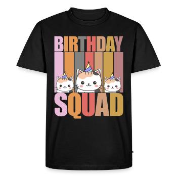 Birthday Squad - Celebrate with Your Crew Funny Ca - Men's Premium Organic T-Shirt - black - Front - Nico (187cm)