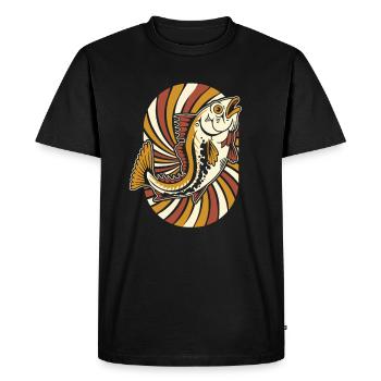 Pêche à la ligne - T-shirt Premium bio Homme - noir - Devant - Nico (187cm)