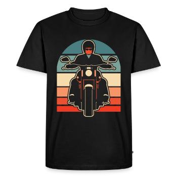 Motorcykel Biker motorcykel - Herre Premium økologisk T-shirt - sort - Foran - Nico (187cm)