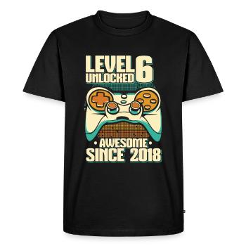 Gaming .6 Anniversaire 6 ans Gamer - T-shirt Premium bio Homme - noir - Devant - Nico (187cm)