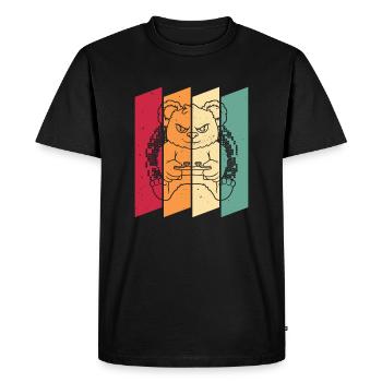 Gamer Gaming Gaming Panda Bear - T-shirt Premium bio Homme - noir - Devant - Nico (187cm)