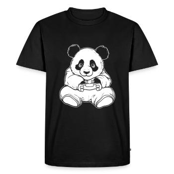 Gamer Gaming Gaming Panda Bear - T-shirt Premium bio Homme - noir - Devant - Nico (187cm)