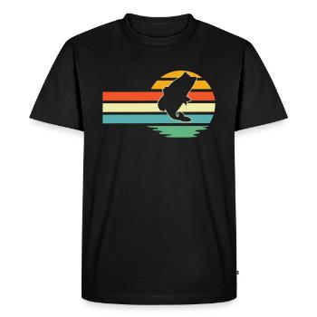 Pêche à la ligne - T-shirt Premium bio Homme - noir - Devant - Nico (187cm)
