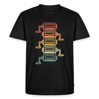 Pêche à la ligne - T-shirt Premium bio Homme - noir - Devant - Nico (187cm)