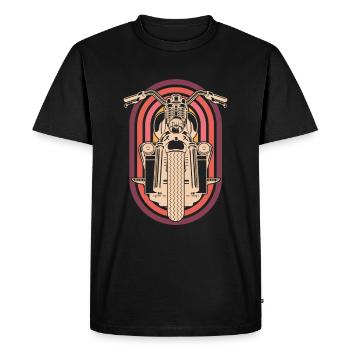 Moto Motard Motard - T-shirt Premium bio Homme - noir - Devant - Nico (187cm)