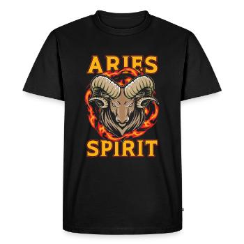 Bélier Feu Feu - T-shirt Premium bio Homme - noir - Devant - Nico (187cm)