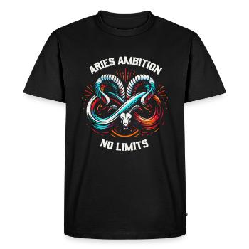 Aries Funny Astrology - Men's Premium Organic T-Shirt - black - Front - Nico (187cm)