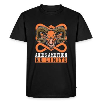 Aries Zodiac - Men's Premium Organic T-Shirt - black - Front - Nico (187cm)
