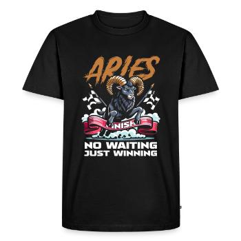 Aries Funny Astrology - Men's Premium Organic T-Shirt - black - Front - Nico (187cm)