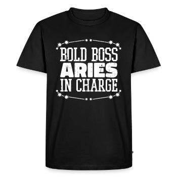 Aries Zodiac - Men's Premium Organic T-Shirt - black - Front - Nico (187cm)