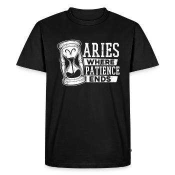 Aries Astrology - Men's Premium Organic T-Shirt - black - Front - Nico (187cm)