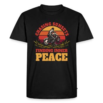 Motorrad Biker Moto Moto Thérapie - T-shirt Premium bio Homme - noir - Devant - Nico (187cm)