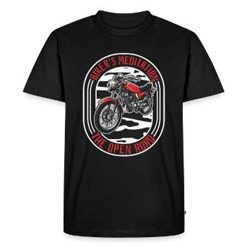 Motorrad Biker Moto Moto Thérapie - T-shirt Premium bio Homme - noir - Devant - Nico (187cm)