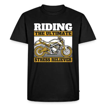 Motorrad Biker Moto Moto Thérapie - T-shirt Premium bio Homme - noir - Devant - Nico (187cm)
