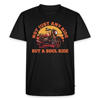 Moto Motard Motard - T-shirt Premium bio Homme - noir - Devant - Nico (187cm)