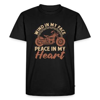 Motorrad Biker Moto Moto Thérapie - T-shirt Premium bio Homme - noir - Devant - Nico (187cm)