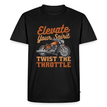 Motorrad Biker Moto Moto Thérapie - T-shirt Premium bio Homme - noir - Devant - Nico (187cm)