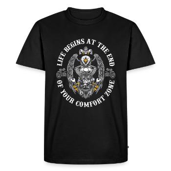 Moto Motard Motard - T-shirt Premium bio Homme - noir - Devant - Nico (187cm)