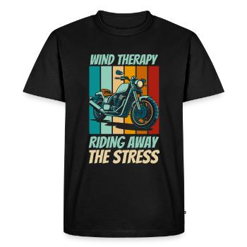 Moto Motard Motard - T-shirt Premium bio Homme - noir - Devant - Nico (187cm)