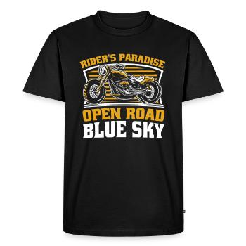 Moto Motard Motard - T-shirt Premium bio Homme - noir - Devant - Nico (187cm)