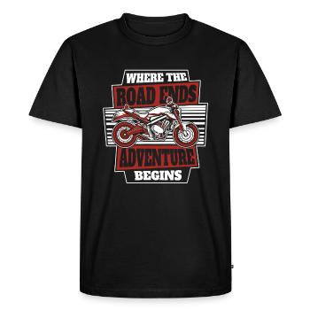 Moto Motard Motard - T-shirt Premium bio Homme - noir - Devant - Nico (187cm)