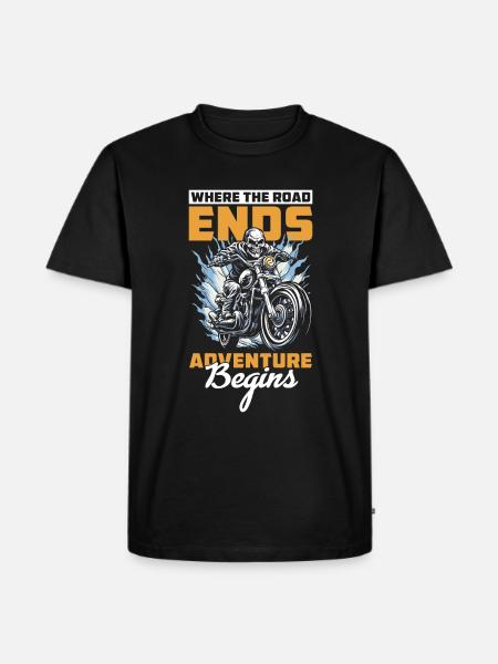 Motorcycle Biker Motorbike - Men's Premium Organic T-Shirt - black