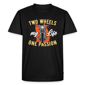 Moto Motard Motard - T-shirt Premium bio Homme - noir - Devant - Nico (187cm)