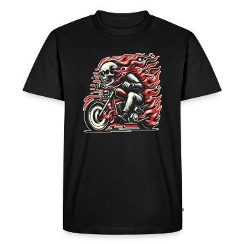Motorrad Biker Moto Skull Moto - T-shirt Premium bio Homme - noir - Devant - Nico (187cm)